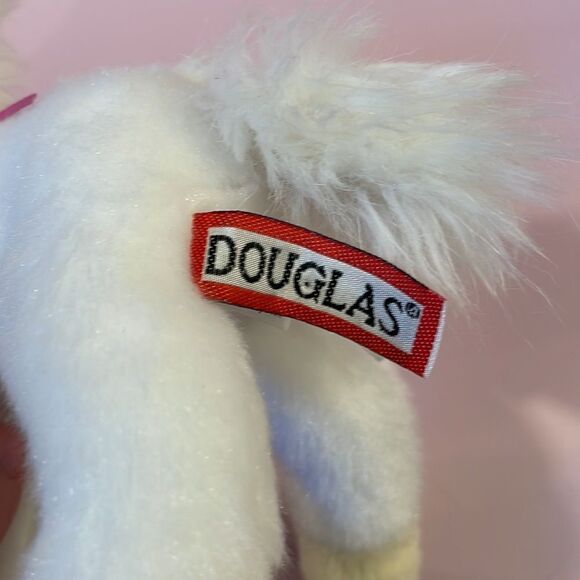 Douglas Horse Plush White Stuffed Animal 7" Beige Pink Ribbon #810T Pony EUC - Picture 7 of 7